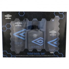 UMBRO Ice, rinkinys tualetinis vanduo vyrams, (EDT 75 ml + dušo želė 150 ml + dezodorantas 150