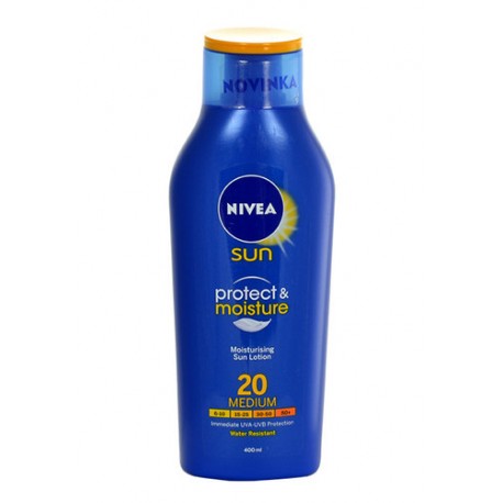 Nivea Sun Protect & Moisture, Sun kūno losjonas moterims ir vyrams, 400ml