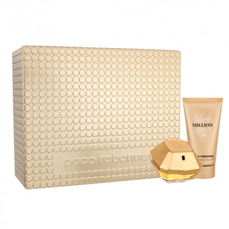 Paco Rabanne Lady Million, rinkinys kvapusis vanduo moterims, (EDP 50 ml + kūno losjonas 75 ml)