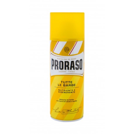 PRORASO Yellow, Shaving Foam, skutimosi putos vyrams, 400ml