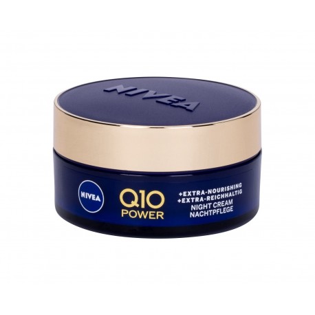 Nivea Q10 Power, Anti-Wrinkle + Extra Nourishing, naktinis kremas moterims, 50ml