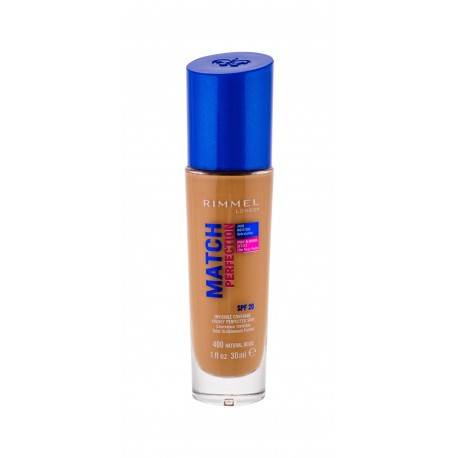 Rimmel London Match Perfection, SPF20, makiažo pagrindas moterims, 30ml, (400 Natural Beige)